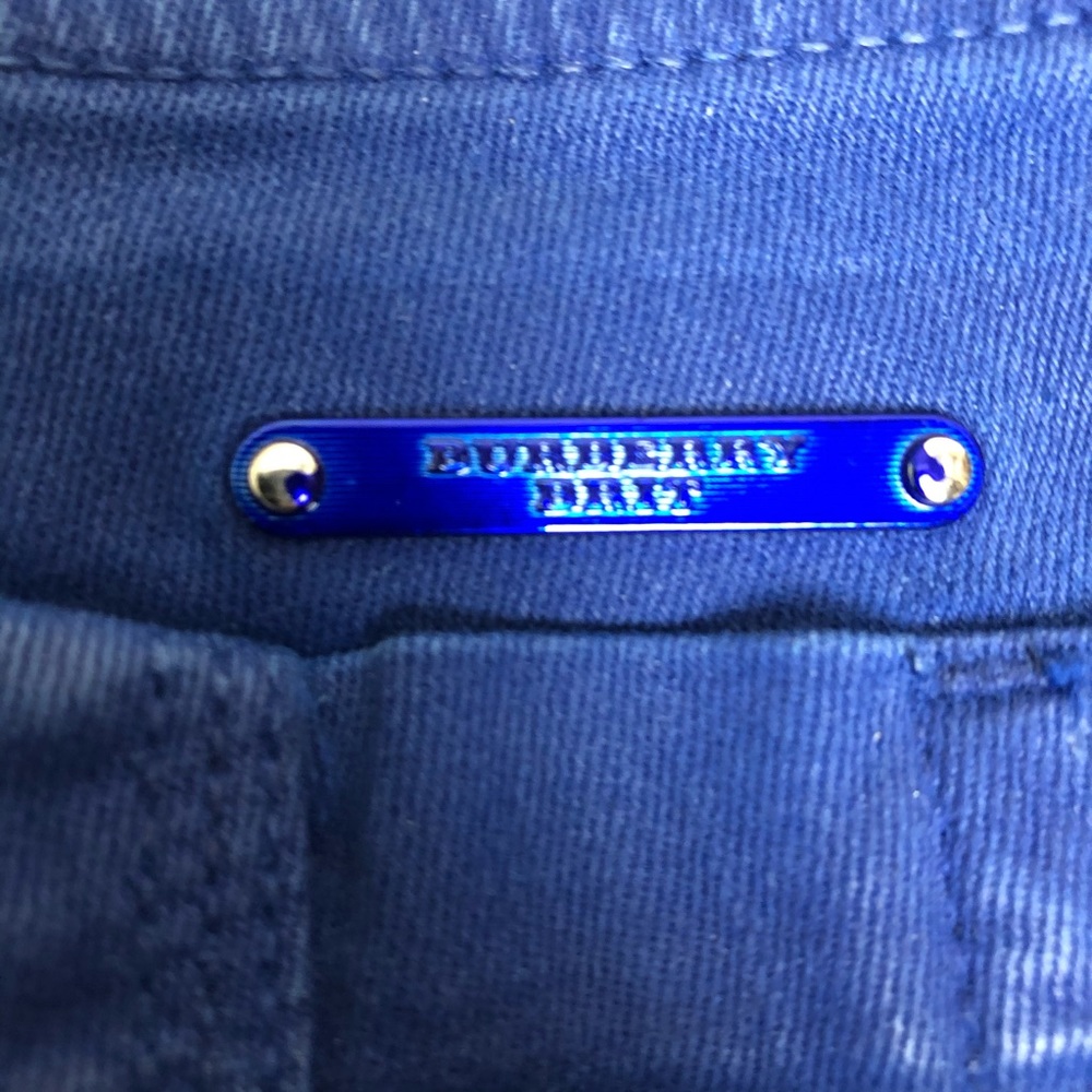 Burberry Brit Bayswater skinny jeans size 28 zip ankle Cobalt Blue - Picture 11 of 12